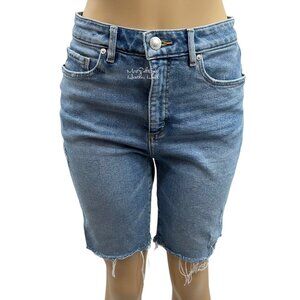LOFT The Curvy High Waist Bike Short Denim Shorts 4/27